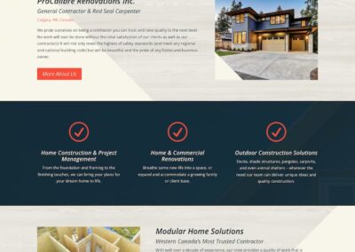 General Contractor website development