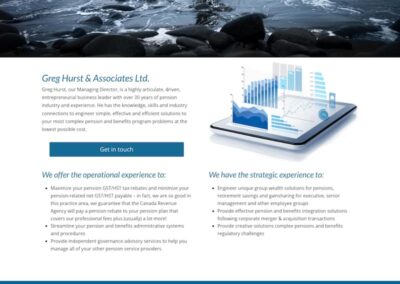investments finance website design