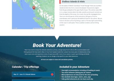 tourism fishing website design