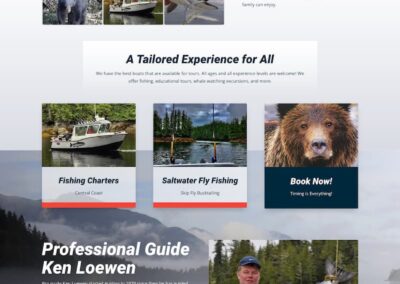 tourism fishing website development